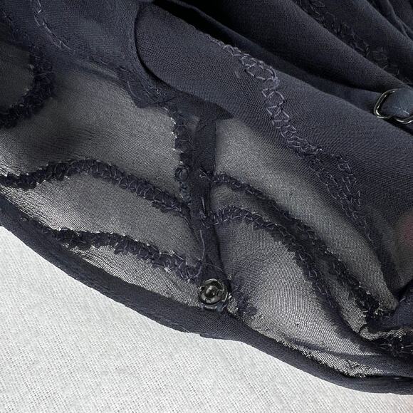 ALLSAINTS Ales Dress Womens US 2 Black Short Sleeve Sequin Embellished Shift - Picture 16 of 16